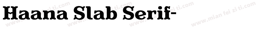 Haana Slab Serif字体转换